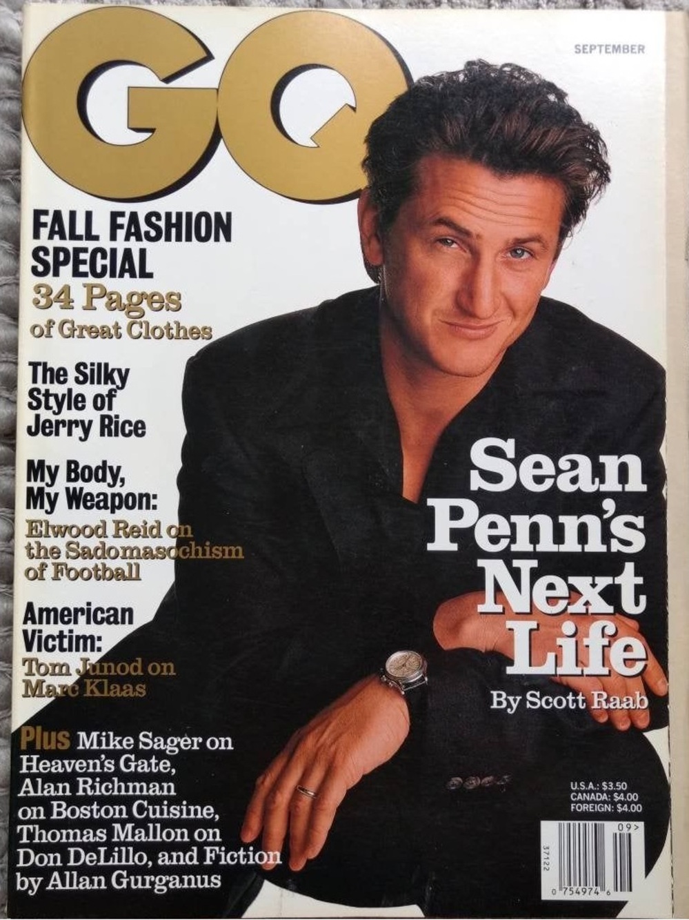 SEPTEMBER 1997 GQ MAGAZINE - SEAN PENN